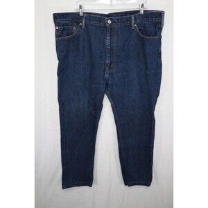 Levis Jeans Mens 44X30 Blue Straight Leg Blue 505 Denim‎ Pants Trousers